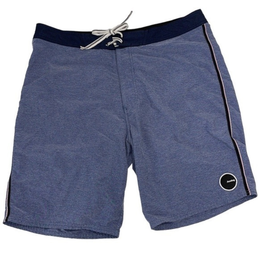 Analog AG men’s Size 33 blue board shorts.  Rear pocket. Tie waist. EUC‎